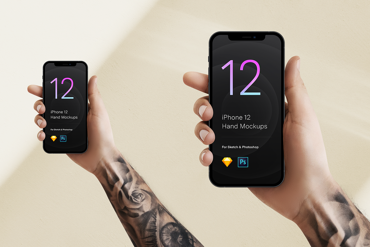 Tattoo Hand Mockups iPhone 12 Pro, an iPhone Mockup by Pierre Borodin (Photo 7 of 7)