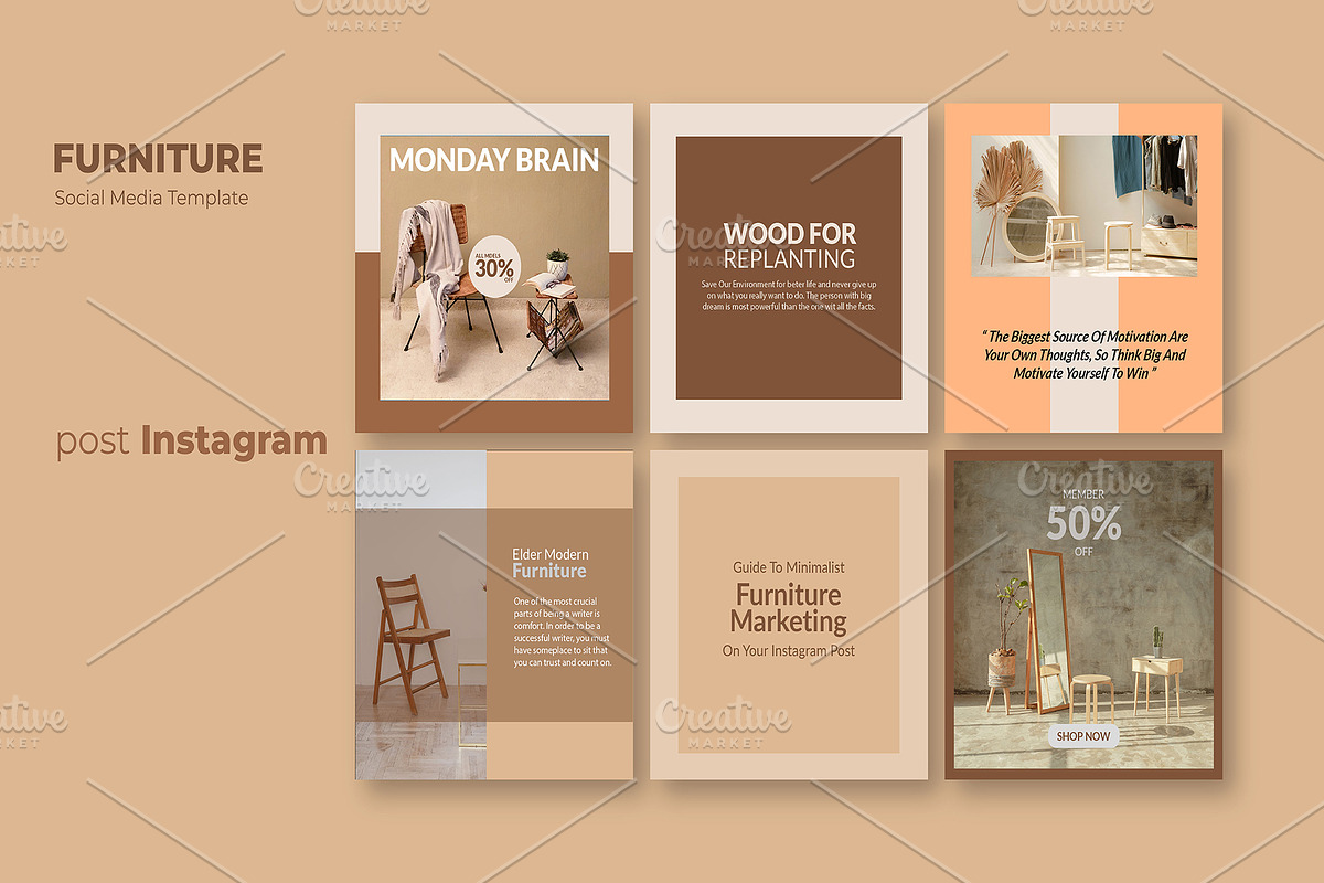 Furniture Instagram Post, a Social Media Template by LIOKIVA Studio
