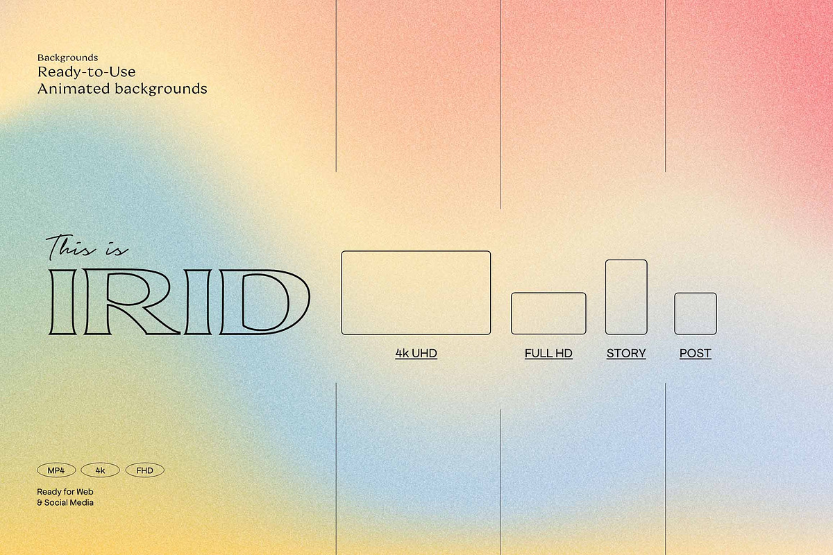 Irid - Loopable Animated Gradients, a Background Graphic by Nomad Visuals (Photo 6 of 17)