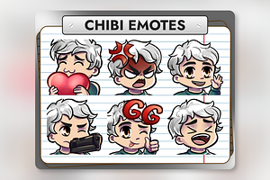 12 Blonde Hair Chibi Boy Emotes