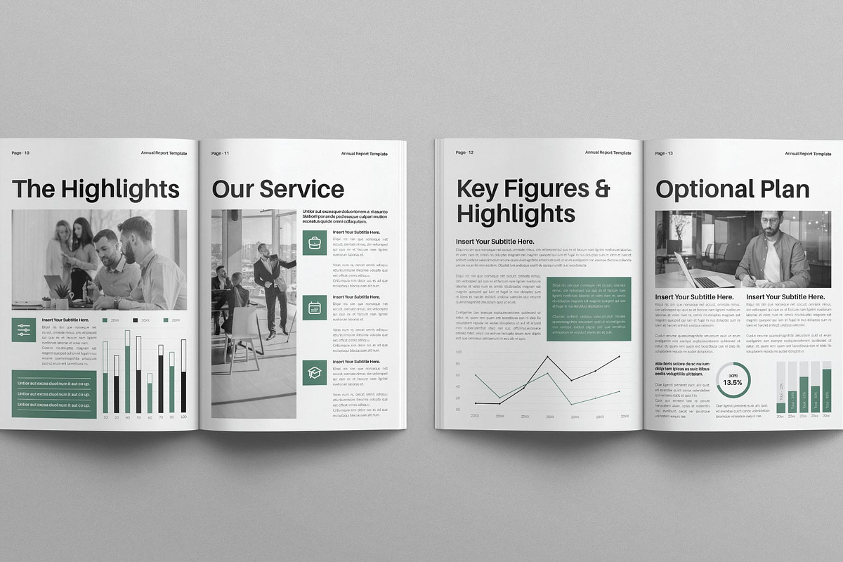 Annual Report Template, a Brochure Template by E-Type (Photo 5 of 7)
