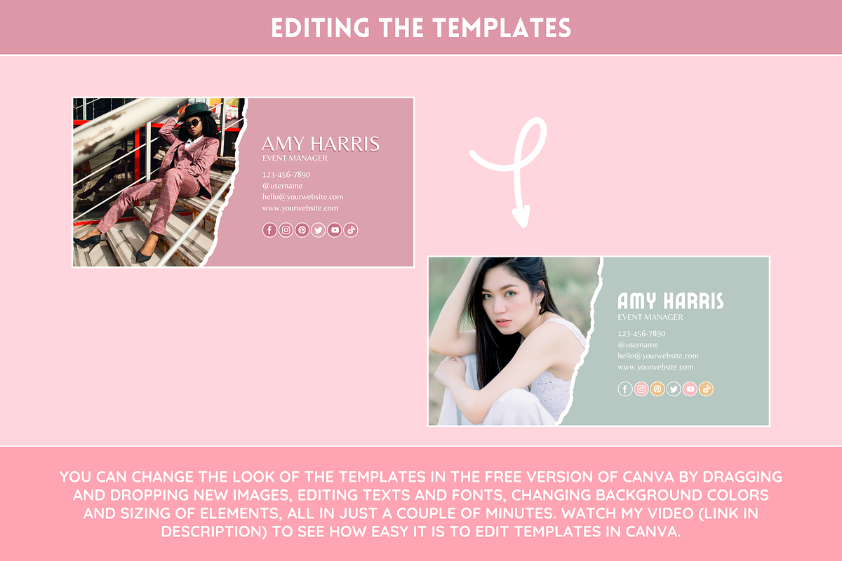 Canva Email Signature Templates, an Email Template by SunshineStudioBoutique (Photo 6 of 9)