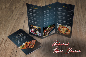 Restaurant Food Menu Trifold