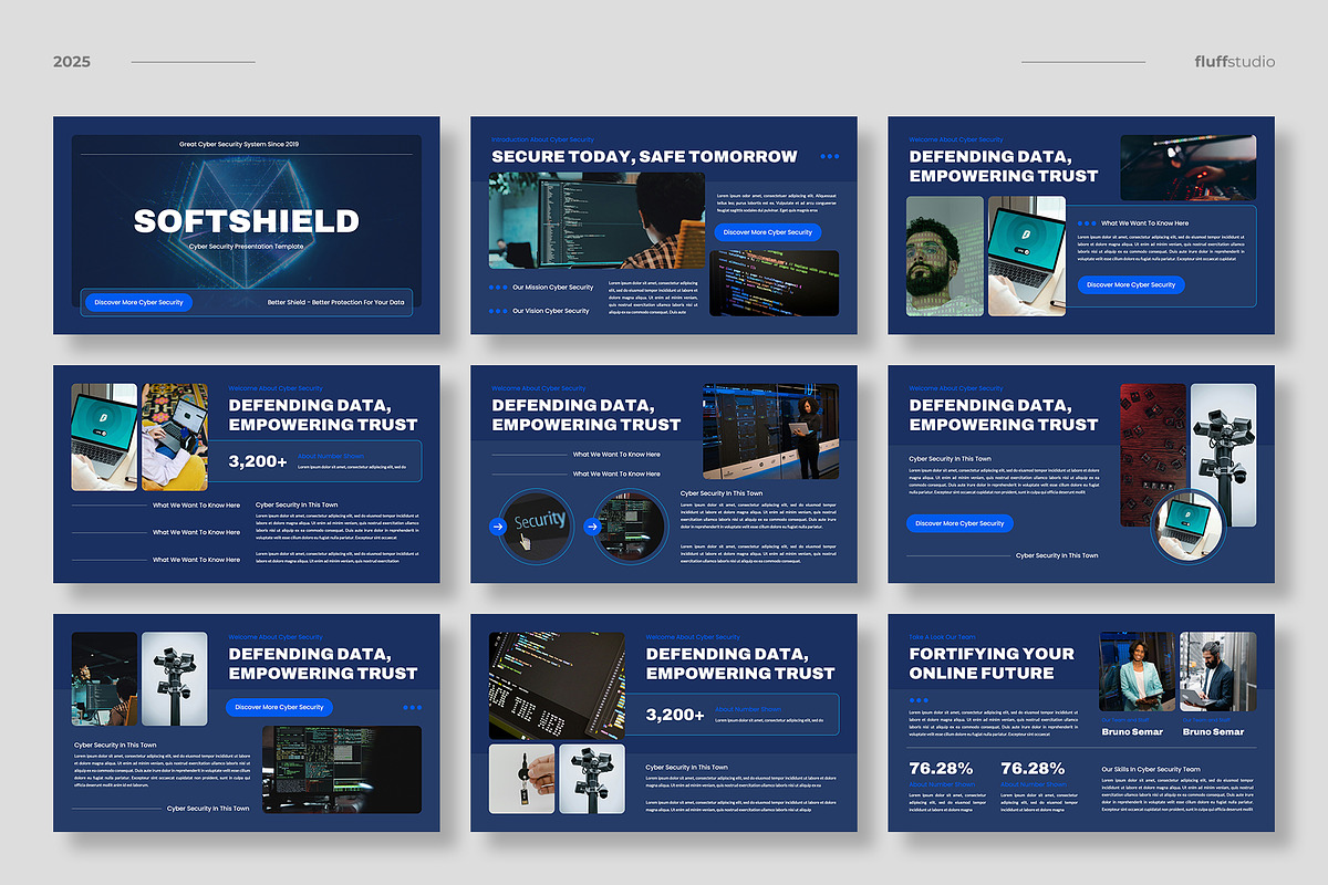 Cyber Security Google Slides, a Presentation Template by fluffstudio (Photo 2 of 4)