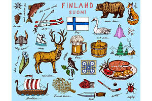 Symbols Of Finland In Vintage