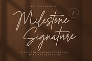 Milestone Signature Font, a Handwritten Font by MJB Letters (Thumbnail 1 of 13)