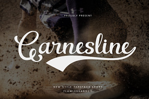 Garnesline - Sports Font, a Script Font by Flawless And Co