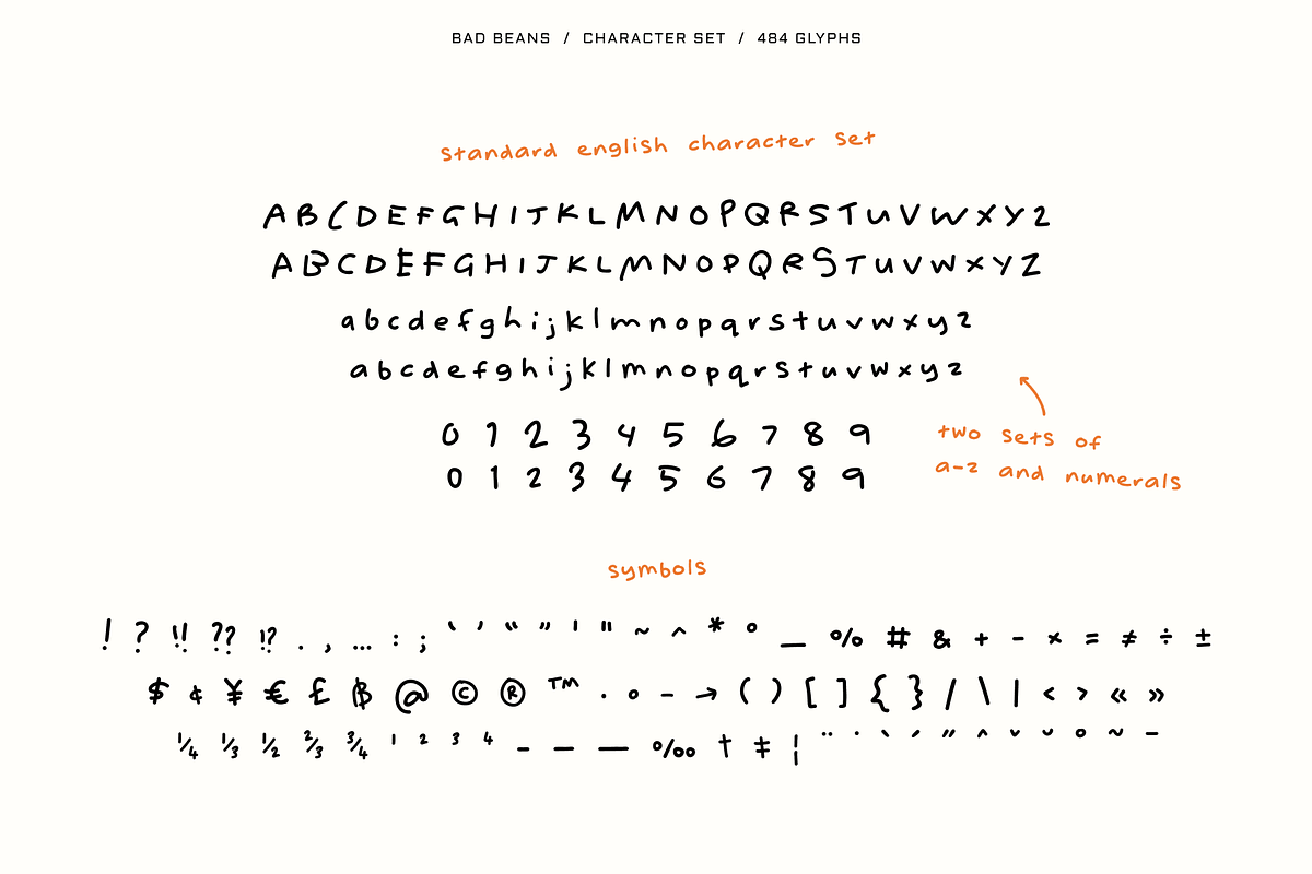 Bad Beans Messy Handwriting Font, a Handwritten Font by TYPEHEIST (Photo 6 of 13)