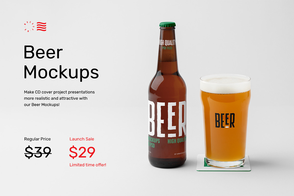 Beer Mockups - Bottle and Can, a Packaging Mockup by Mr.Mockup™ (Photo 2 of 10)