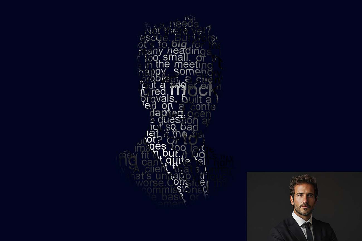 Creative Typography Text Portrait FX, an Action Add-On by Studio Retouch (Photo 8 of 11)