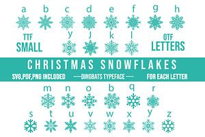 Christmas Snowflakes Dingbats Font