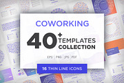 40 Coworking Templates / 16 Icons, a Flyer Template by Alex Blogoodf (Thumbnail 1 of 13)