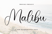 Malibu | Script Font, a Handwritten Font by Scratchones (Thumbnail 1 of 8)