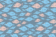 Funny sea. Set of semless patterns., a Pattern Graphic by tamara.comotomka (Thumbnail 3 of 4)