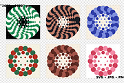 Colorful Dotted Circular Pattern Set, a Pattern Graphic by Gfx Expert Team (Thumbnail 2 of 3)