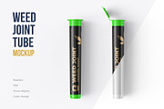 Weed Joint Pre Roll Cannabis Tube, a Cups & Container Mockup by easymock (Thumbnail 1 of 9)