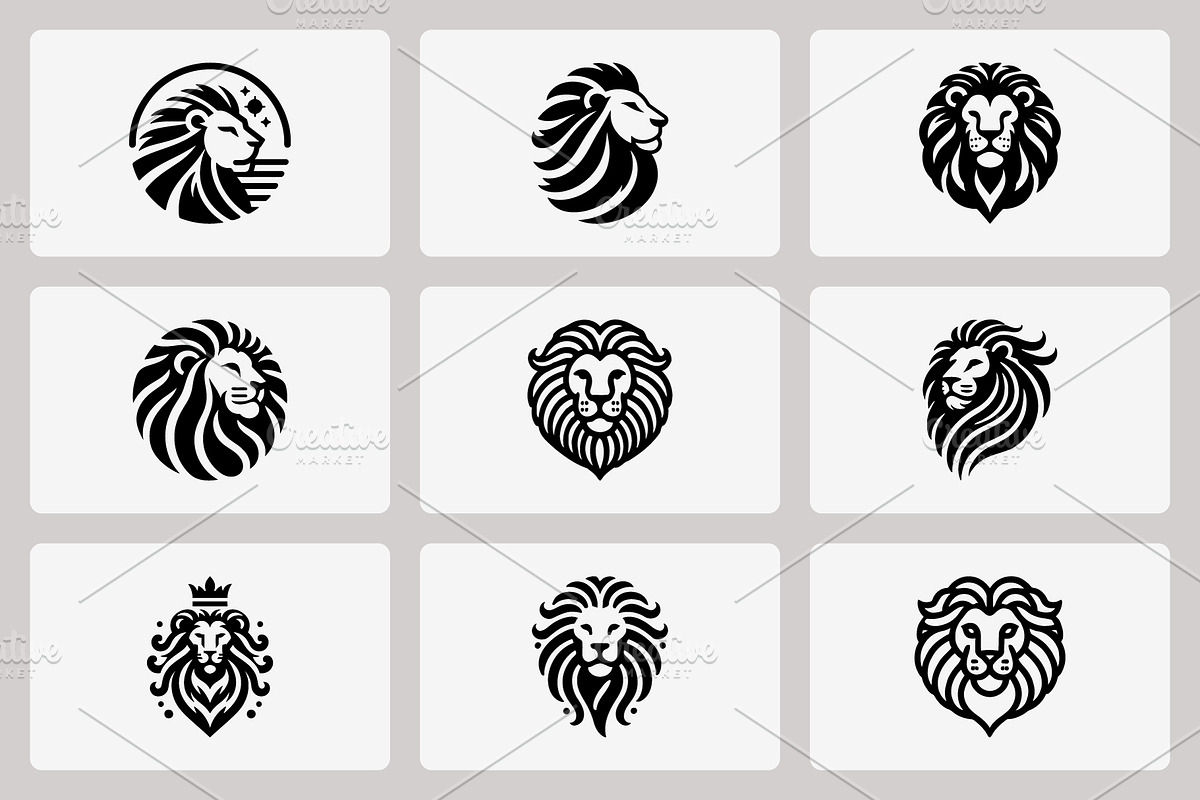Modern Lion Mascot Logo Bundle, a Branding & Logo Template by Vectorium Studio (Photo 21 of 21)