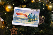 Winter Festive Landscape, a Decorative Illustration by Countryside life (Thumbnail 11 of 11)