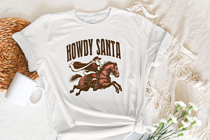 Howdy Santa PNG Digital Download