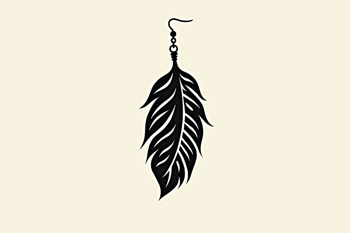 Leaf Earring Silhouette Bundle, a Graphic by balal (Photo 4 of 11)
