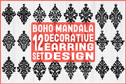 Boho Mandala Earring SVG Bundle, an Object Graphic by Creativeshirt (Thumbnail 1 of 13)