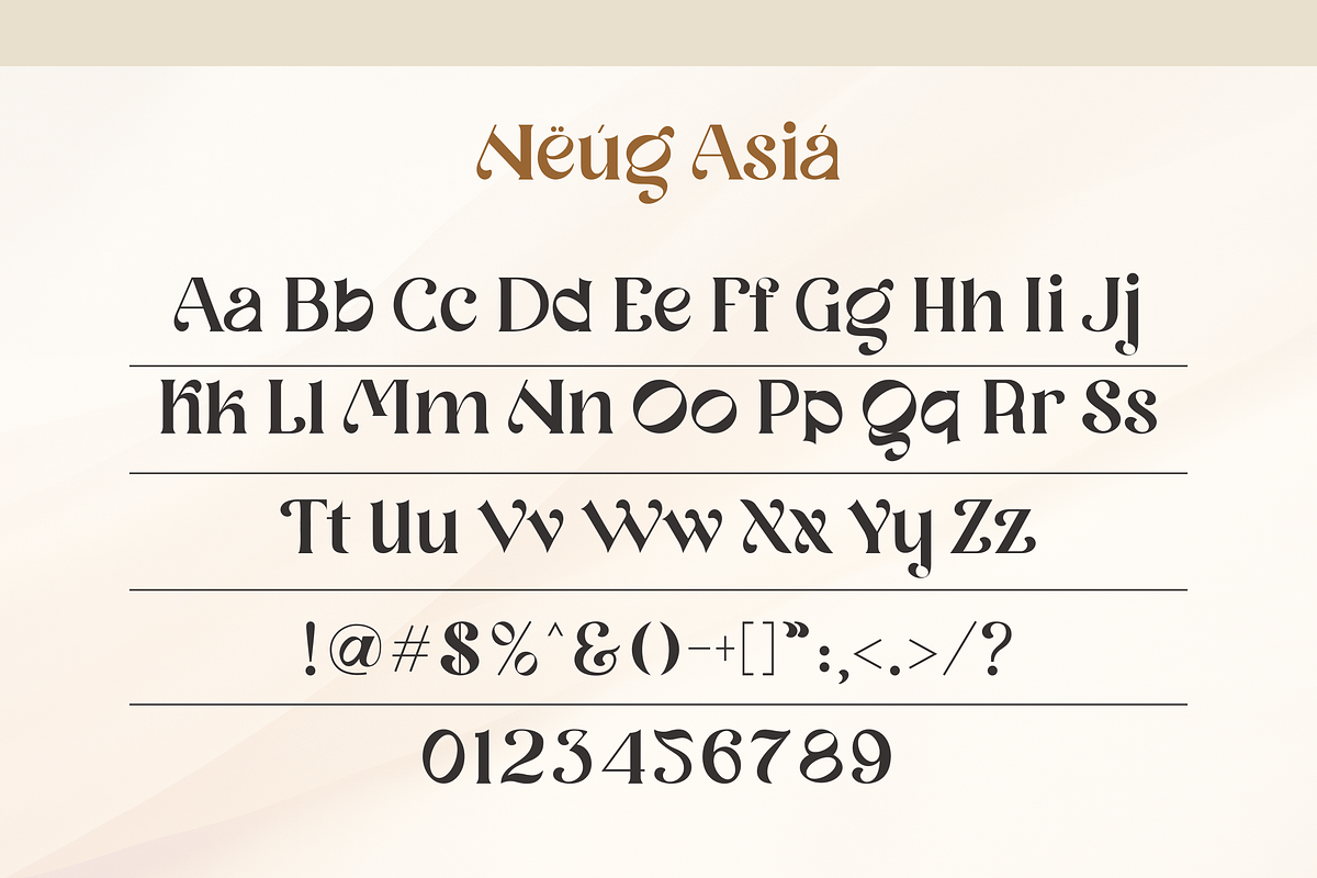 Neug Asia Font, a Serif Font by Allouse Studio (Photo 12 of 13)