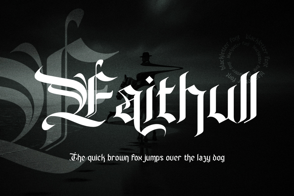 Sandoge | Blackletter Font, a Blackletter Font by Pentagonistudio (Photo 2 of 10)
