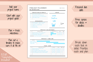 Editable Project Planner BUNDLE!