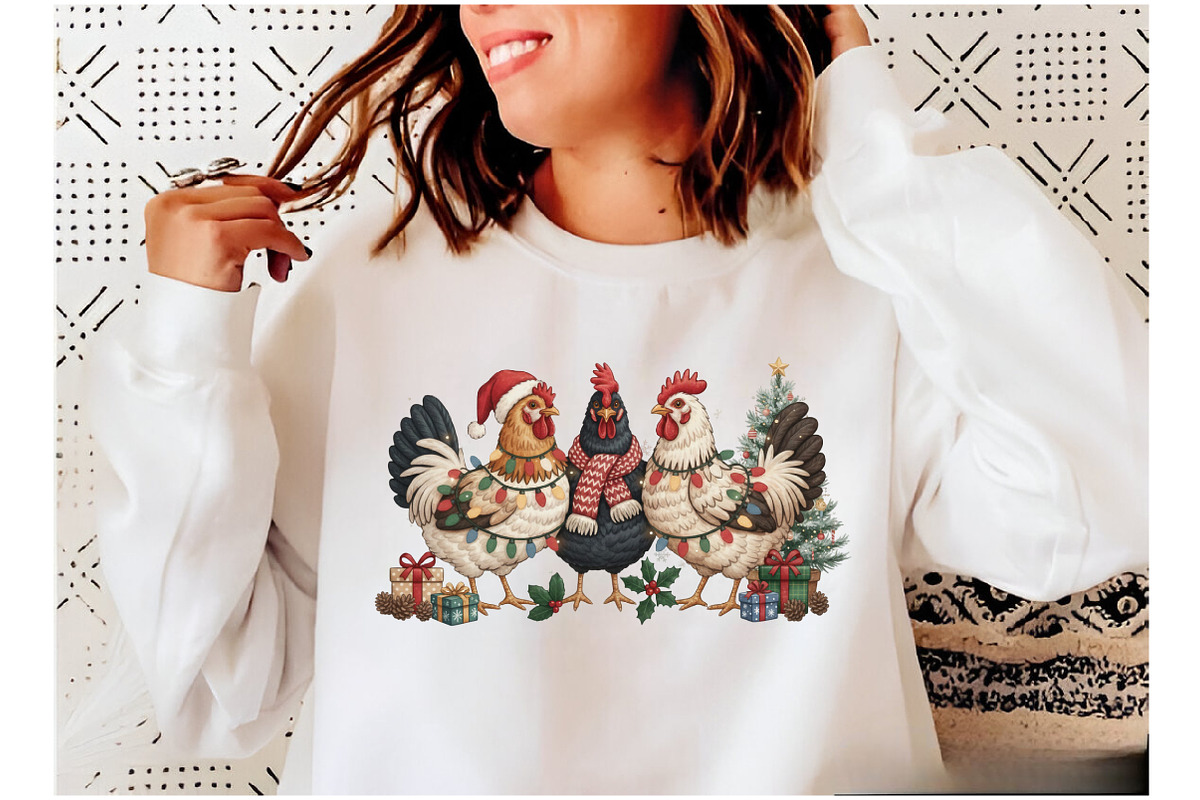 Faux Yarn Chicken Christmas Png,, an Illustration by Designking (Photo 2 of 6)