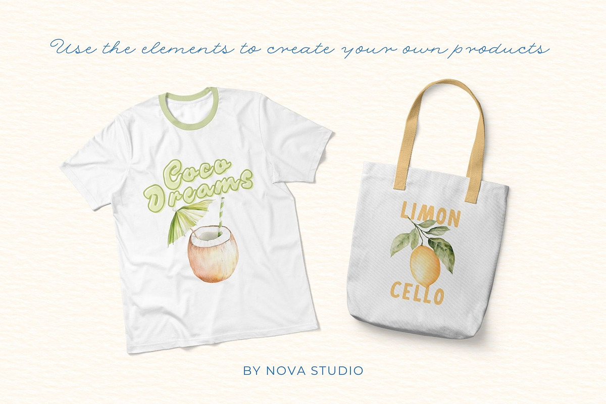 Summer Vibes – Watercolor Clipart, an Object Graphic by Nova Studio (Photo 6 of 7)