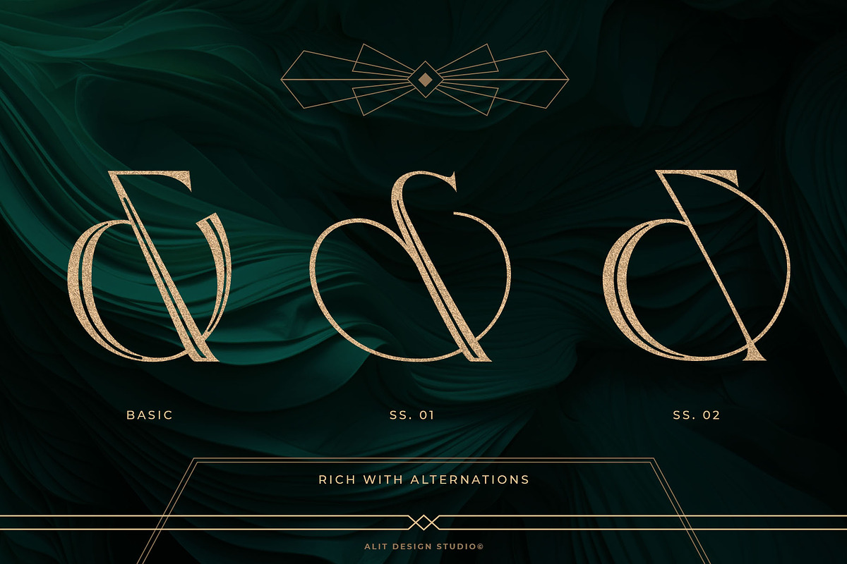 Decobra Art Deco Font, a Serif Font by alit design (Photo 3 of 17)