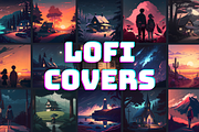Lofi Music Album Covers Artworks, a Wallpaper Graphic by Cam' Studio (Thumbnail 1 of 7)