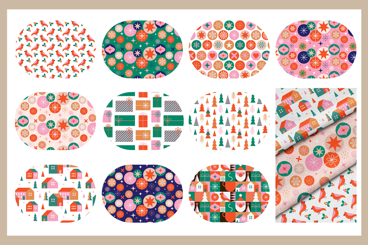 Geometric Modern Christmas, a Seasonal Illustration by Marish (Photo 6 of 9)
