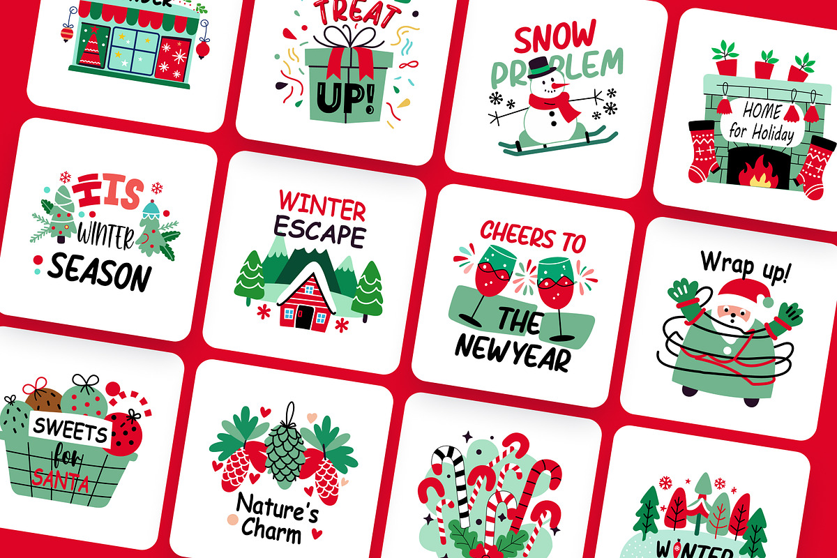 Christmas Stickers, an Emoji Icon by Brickclay (Photo 5 of 9)