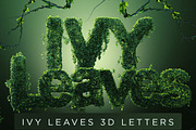 PSD Ivy Leaves 3D Letters, an Object Graphic by GK Creative (Thumbnail 1 of 9)