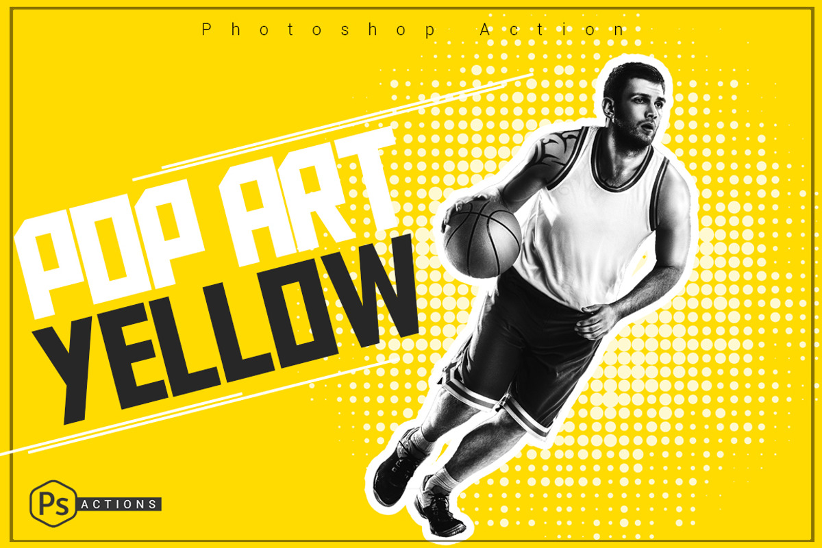 Pop Art Yellow Action, an Action Add-On by DuoFankaar (Photo 7 of 8)