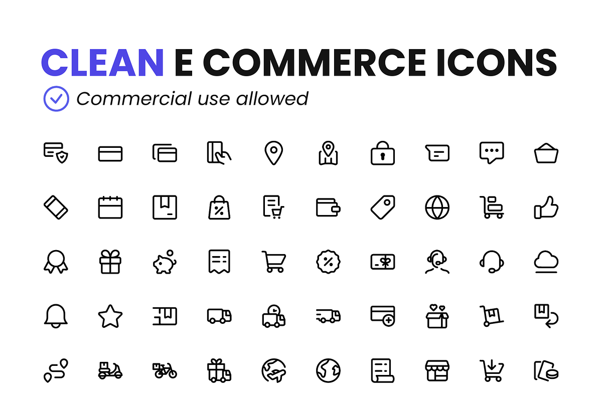 120 Modern E-commerce Shopping Icons, an Outline Icon by Icons Drop (Photo 2 of 6)