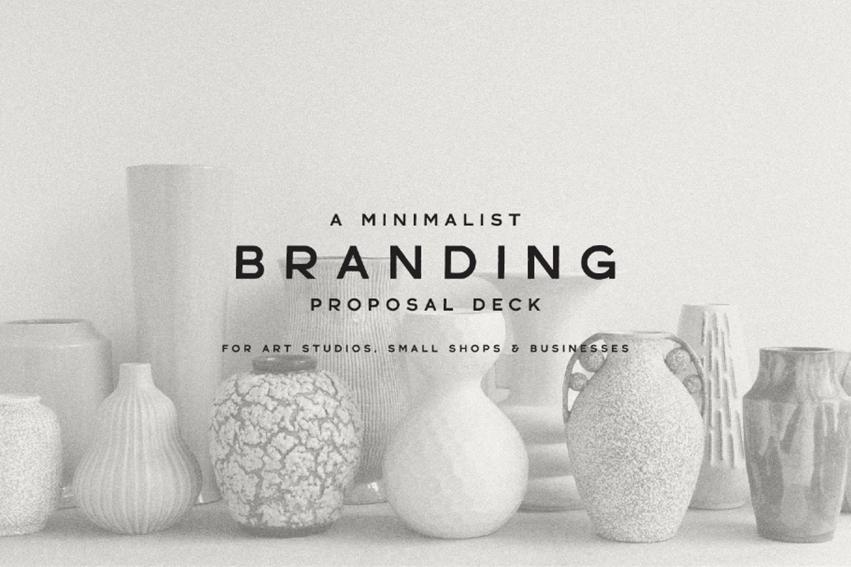 Minimalist Branding Proposal Deck, a Presentation Template by mollydeering (Photo 1 of 10)