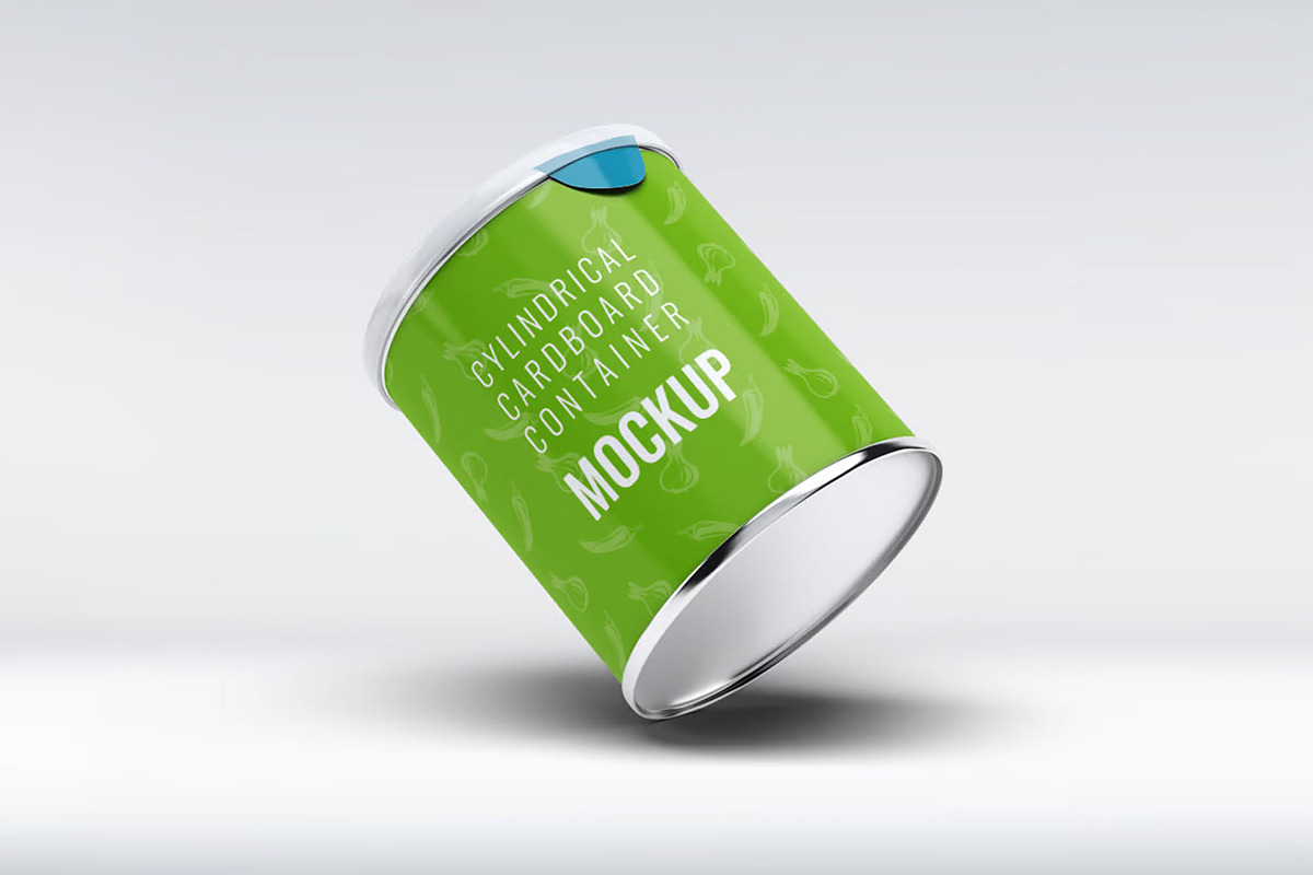Cylindrical Container Mock-Up, a Packaging Mockup by DesignRushMarket (Photo 15 of 15)
