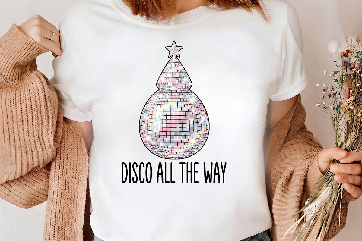 Disco All The Way Christmas PNG Art, a Seasonal Illustration by CrexoraLab (Photo 3 of 4)