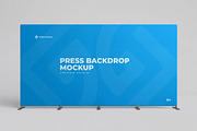 Press Backdrop Banner Mockup, an Advertising Mockup by graphypix (Thumbnail 1 of 4)