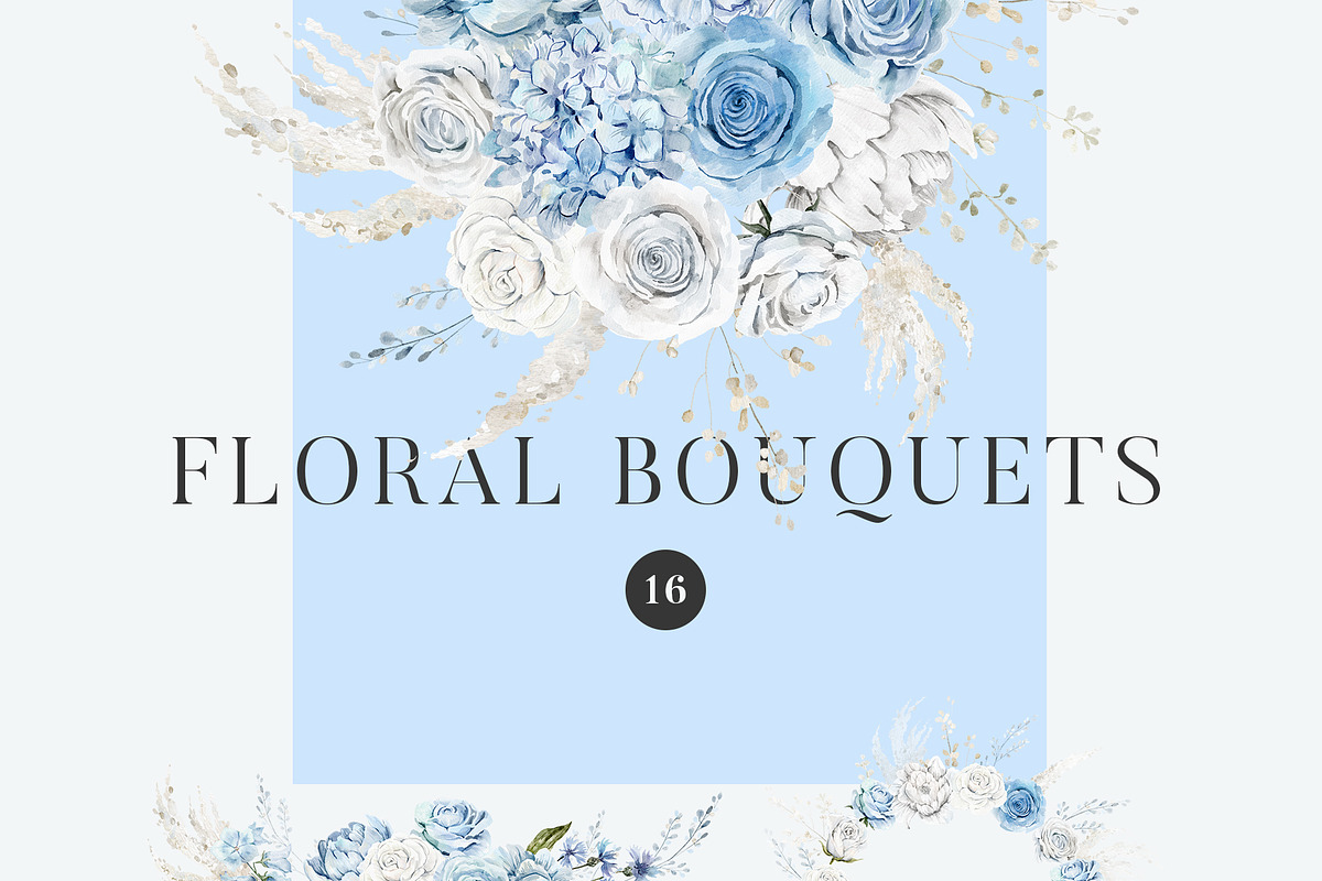 Airy Blue Watercolor Collection, an Object Graphic by Kaleriia (Photo 3 of 13)