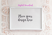 white horizontal frame mockup 11x17, a Print Template by Leo Flo Mockups (Thumbnail 3 of 5)