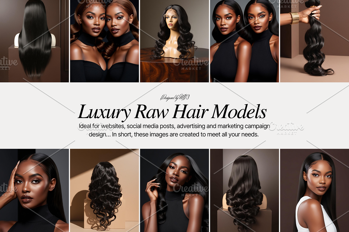 Luxury Hair models Photos Bundle, a Beauty & Fashion Photo by My Template Studio (Photo 11 of 13)