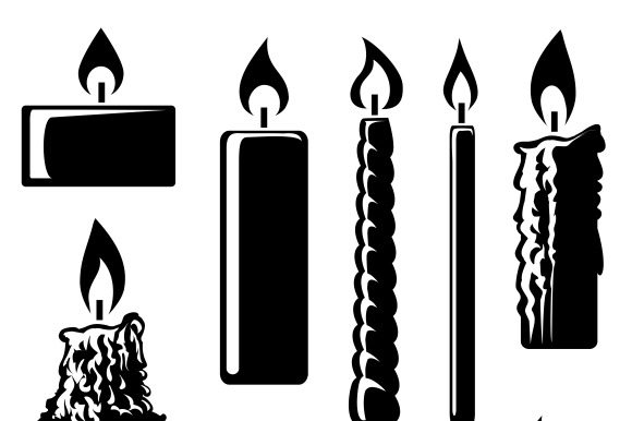 Silhouette Burning Candles