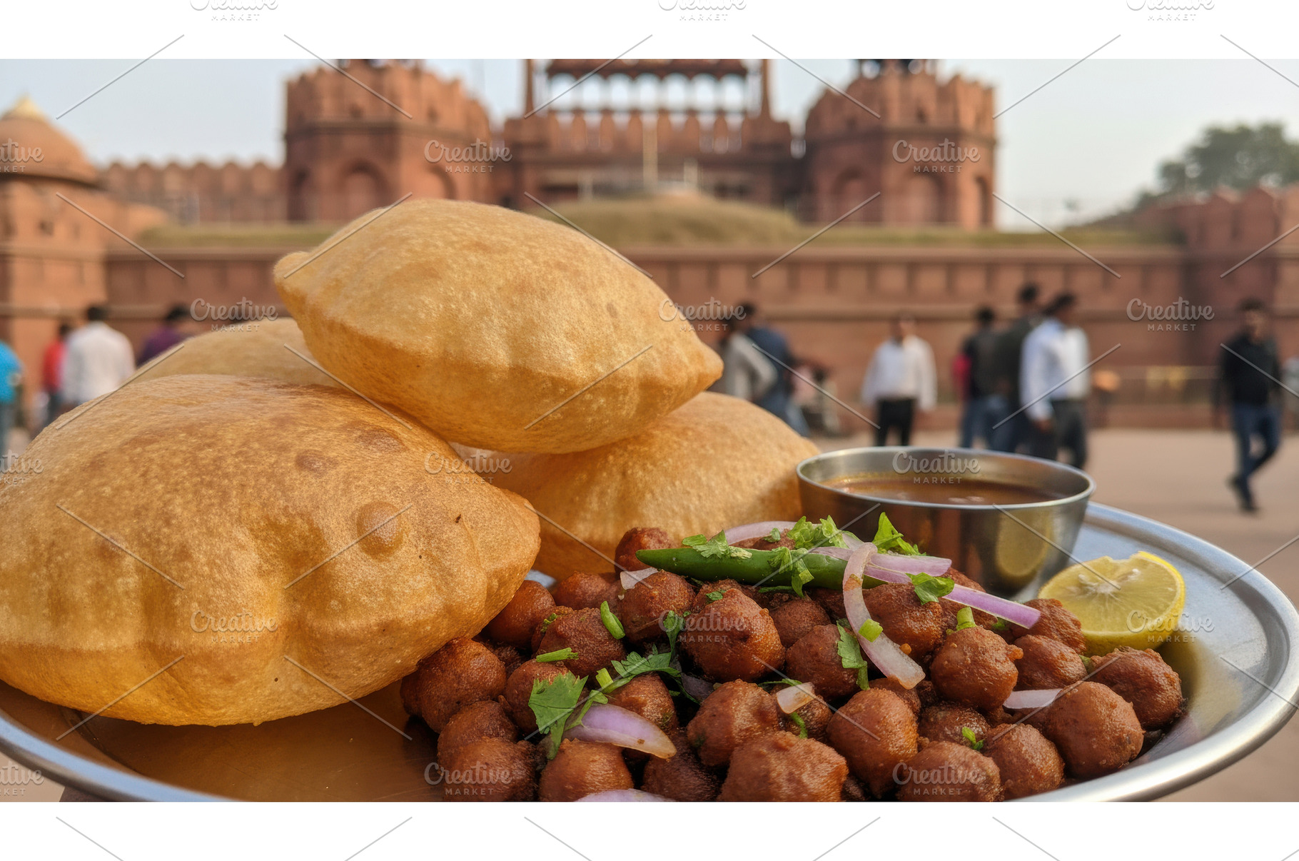 Indian street food chole bhature, a Food & Drink Photo by Igor Tichonow