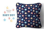 Baby boy watercolor set. Birthday., an Illustration by SabinaWatercolorArt (Thumbnail 14 of 15)