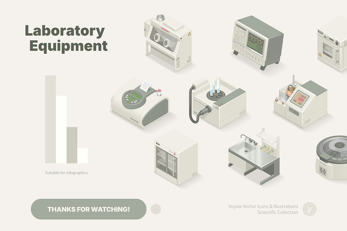 Isometric Laboratory Equipment Icons, an Icon by Voysla's Shop (Photo 7 of 7)