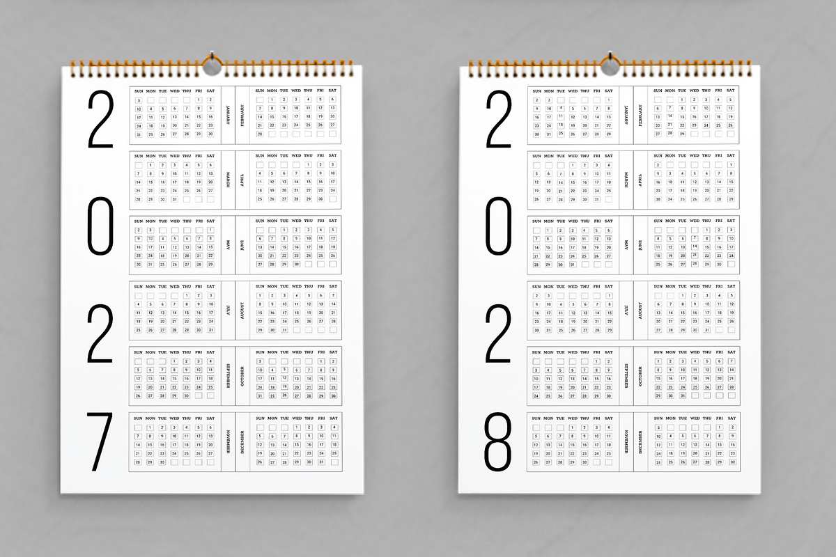 Wall Calendar Set 2024 To 2030, a Stationery Template by ContestDesign (Photo 3 of 4)