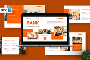 Bank - Finance Keynote, a Presentation Template by Deepslide Studio